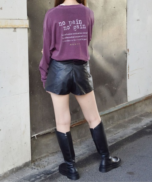 spiritoso(スピリトーゾ)の「アーチロゴイーグルプリントロンT(Tシャツ/カットソー・レディース・バーガンディー/チャコール/ブラック・FREE)」の22枚目の写真