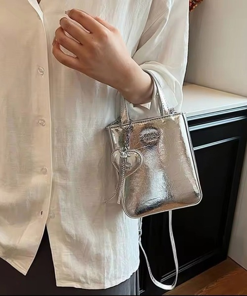 セール】【 Port / ポート 】 チャーム付き 2WAY ミニマム スクエア