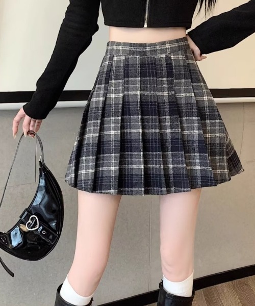 paravion（パラビオン）の「チェック柄プリーツミニスカート（スカート・レディース・ブラウン/ブラック・SMALL/MEDIUM/LARGE）」の8枚目の写真