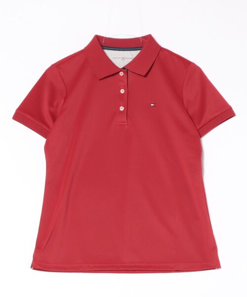 TOMMY HILFIGER GOLF（トミー ヒルフィガー ゴルフ）の「ﾍﾞｰｼｯｸﾌﾗｯｸﾞ ﾎﾟﾛｼｬﾂ（ポロシャツ・レディース・ホワイト/ピンク/ネイビー/ブラック/レッド/ライム・L/LL/M/S）」の6枚目の写真