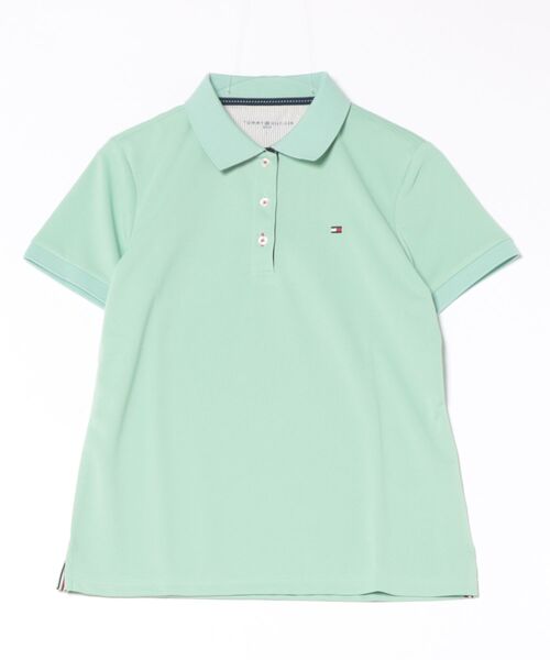TOMMY HILFIGER GOLF（トミー ヒルフィガー ゴルフ）の「ﾍﾞｰｼｯｸﾌﾗｯｸﾞ ﾎﾟﾛｼｬﾂ（ポロシャツ・レディース・ホワイト/ピンク/ネイビー/ブラック/レッド/ライム・L/LL/M/S）」の3枚目の写真