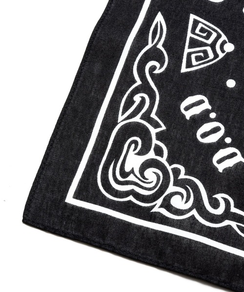 CALEE(キャリー)の「CALEE/キャリー MEXICAN TASTE JAPANESE FUKU BANDANNA バンダナ(バンダナ/スカーフ・メンズ・ブラック/ホワイト・FREE)」の6枚目の写真