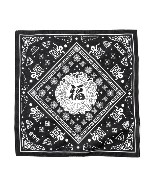 CALEE(キャリー)の「CALEE/キャリー MEXICAN TASTE JAPANESE FUKU BANDANNA バンダナ(バンダナ/スカーフ・メンズ・ブラック/ホワイト・FREE)」の4枚目の写真
