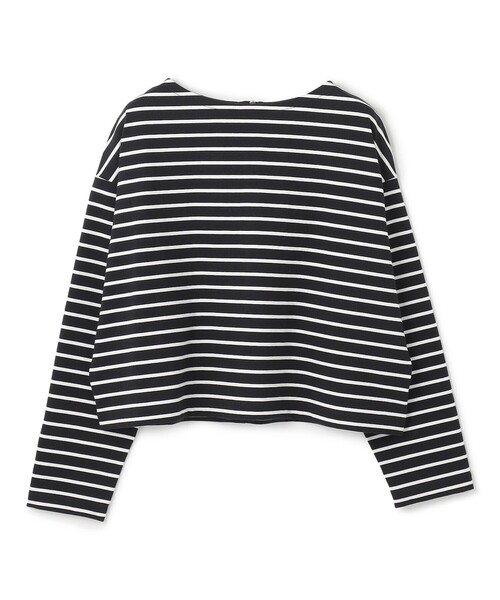 UNFILO（アンフィーロ）の「バックZIP ボーダーT（Tシャツ/カットソー・レディース・ブラック系2/ブラック系1・MEDIUM/SMALL）」の6枚目の写真