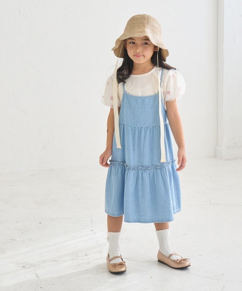 ROPE' PICNIC（ロペピクニック）の「【KIDS】【Casselini/キャセリーニ】チューリップリボンハット（ハット・キッズ・サックスブルー/キナリ・FREE）」の6枚目の写真