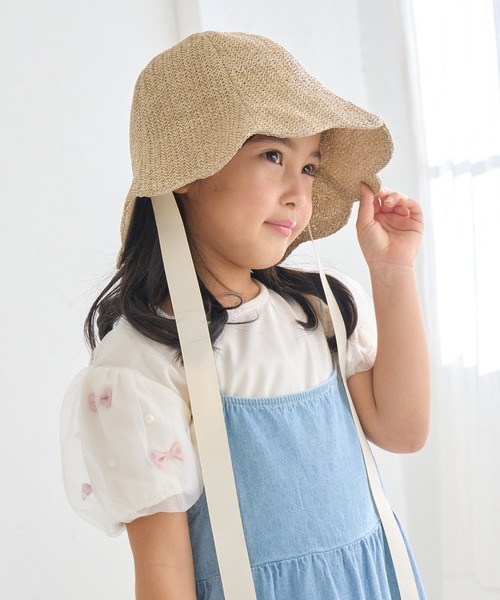 ROPE' PICNIC（ロペピクニック）の「【KIDS】【Casselini/キャセリーニ】チューリップリボンハット（ハット・キッズ・サックスブルー/キナリ・FREE）」の9枚目の写真