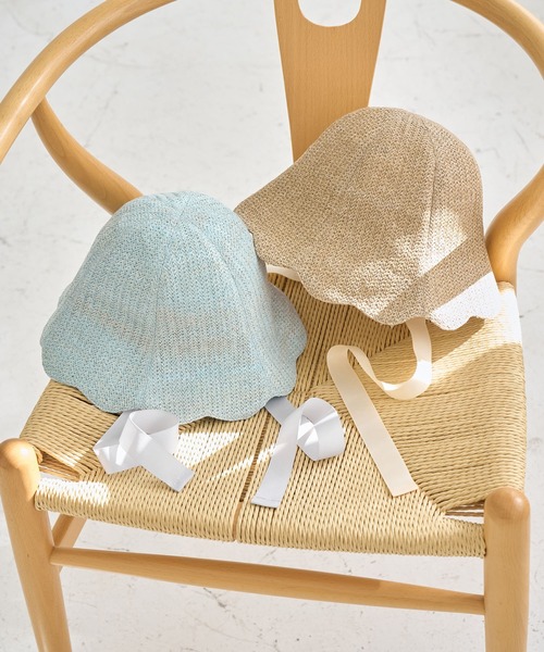 ROPE' PICNIC（ロペピクニック）の「【KIDS】【Casselini/キャセリーニ】チューリップリボンハット（ハット・キッズ・サックスブルー/キナリ・FREE）」の3枚目の写真