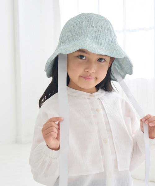 ROPE' PICNIC（ロペピクニック）の「【KIDS】【Casselini/キャセリーニ】チューリップリボンハット（ハット・キッズ・サックスブルー/キナリ・FREE）」の11枚目の写真