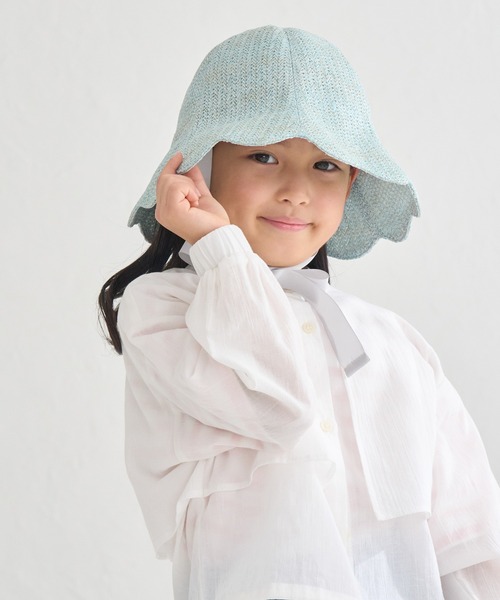 ROPE' PICNIC（ロペピクニック）の「【KIDS】【Casselini/キャセリーニ】チューリップリボンハット（ハット・キッズ・サックスブルー/キナリ・FREE）」の12枚目の写真