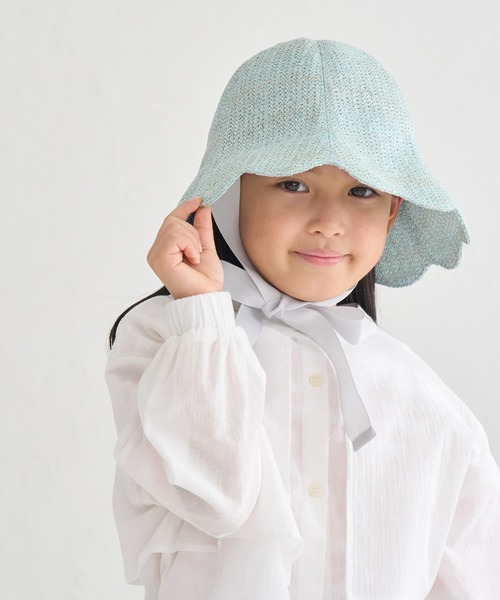 ROPE' PICNIC（ロペピクニック）の「【KIDS】【Casselini/キャセリーニ】チューリップリボンハット（ハット・キッズ・サックスブルー/キナリ・FREE）」の13枚目の写真