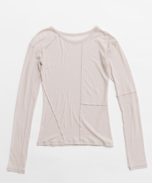 PRANK PROJECT(プランクプロジェクト)の「シアーフライスレイヤードトップ / Sheer Fraise Layered Top(Tシャツ/カットソー・レディース・グレー・FREE)」の12枚目の写真
