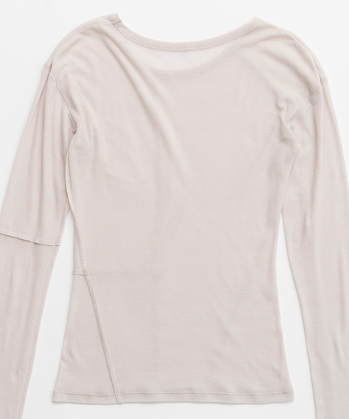 PRANK PROJECT(プランクプロジェクト)の「シアーフライスレイヤードトップ / Sheer Fraise Layered Top(Tシャツ/カットソー・レディース・グレー・FREE)」の15枚目の写真