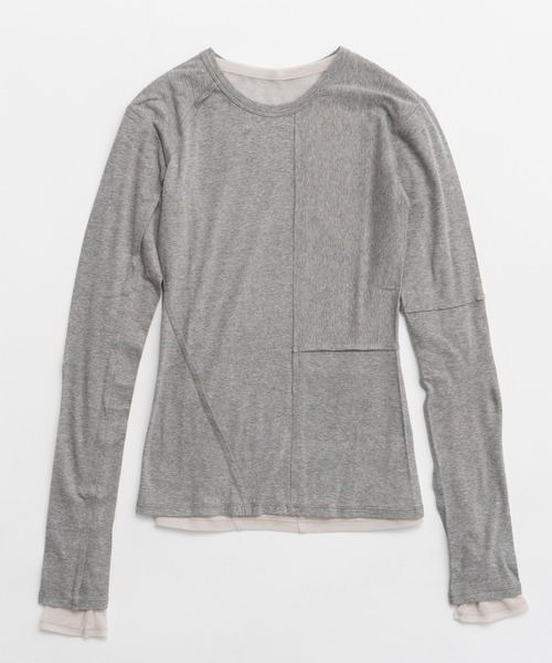 PRANK PROJECT(プランクプロジェクト)の「シアーフライスレイヤードトップ / Sheer Fraise Layered Top(Tシャツ/カットソー・レディース・グレー・FREE)」の10枚目の写真