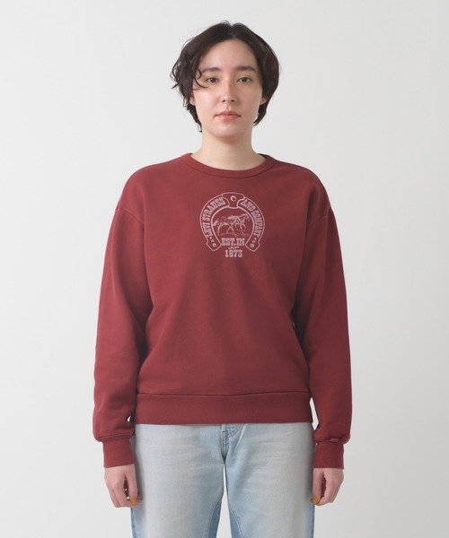 Levi's（リーバイス）の「Levi's/リーバイス グラフィック クルーネックスウェットシャツ（スウェット・レディース・レッド・S/M/L）」の14枚目の写真
