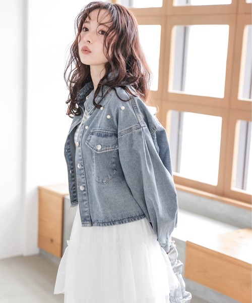 【新品 タグ付】 ヤヌーク EMILY エミリー デニムジャケット サイズM 新品 タグ付】 ヤヌーク EMILY エミリー デニムジャケット