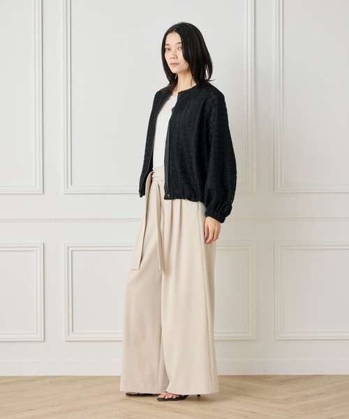 INED（イネド）の「ドライギャバ ベルテッドパンツ（その他パンツ・レディース・ブラック/ベージュ・9号/11号/7号）」の7枚目の写真