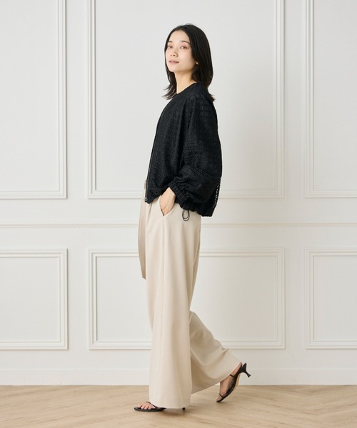 INED（イネド）の「ドライギャバ ベルテッドパンツ（その他パンツ・レディース・ブラック/ベージュ・9号/11号/7号）」の8枚目の写真