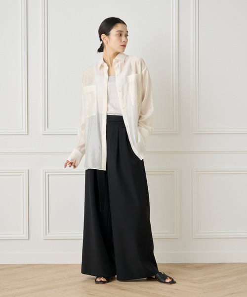 INED（イネド）の「ドライギャバ ベルテッドパンツ（その他パンツ・レディース・ブラック/ベージュ・9号/11号/7号）」の15枚目の写真