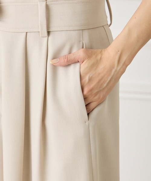 INED（イネド）の「ドライギャバ ベルテッドパンツ（その他パンツ・レディース・ブラック/ベージュ・9号/11号/7号）」の20枚目の写真