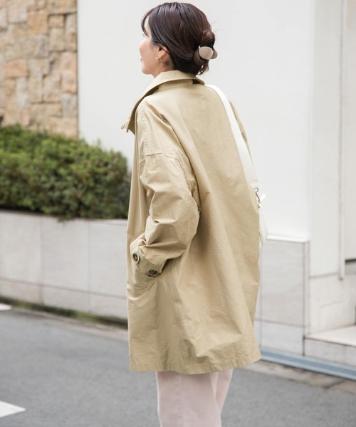 URBAN RESEARCH DOORS（アーバンリサーチドアーズ）の「スタンドカラーミドルコート（その他アウター・レディース・ライトグレー/ベージュ/ネイビー・MEDIUM）」の13枚目の写真