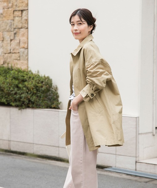 URBAN RESEARCH DOORS（アーバンリサーチドアーズ）の「スタンドカラーミドルコート（その他アウター・レディース・ライトグレー/ベージュ/ネイビー・MEDIUM）」の15枚目の写真