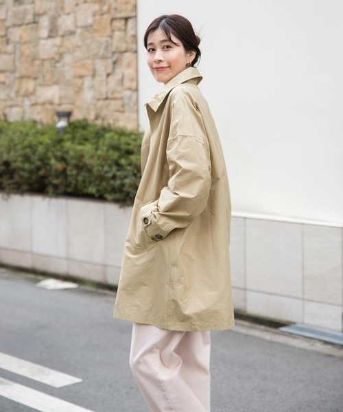 URBAN RESEARCH DOORS（アーバンリサーチドアーズ）の「スタンドカラーミドルコート（その他アウター・レディース・ライトグレー/ベージュ/ネイビー・MEDIUM）」の16枚目の写真