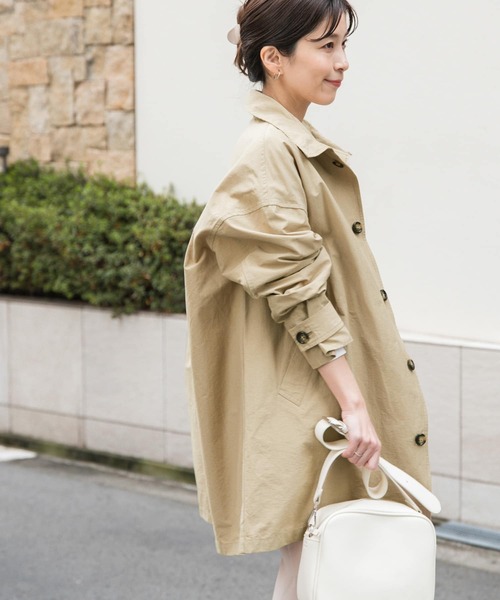 URBAN RESEARCH DOORS（アーバンリサーチドアーズ）の「スタンドカラーミドルコート（その他アウター・レディース・ライトグレー/ベージュ/ネイビー・MEDIUM）」の20枚目の写真