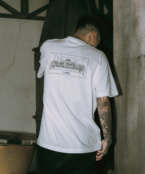 Subciety（サブサエティ）の「First supper tee（Tシャツ/カットソー・メンズ・ブラック×ホワイト/バーガンディー/ブラック×ゴールド/ホワイト×ブラック・SMALL/MEDIUM/LARGE/X-LARGE/XX-LARGE）」の20枚目の写真
