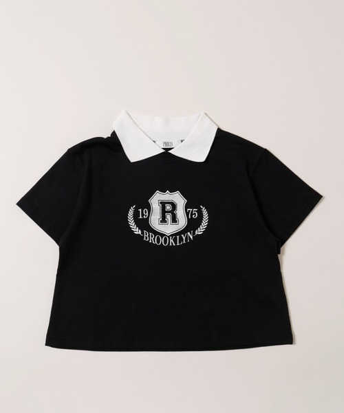 PHILLY（フィリー）の「【プチプラ\2199★】襟付きカレッジ刺繍Tシャツ（Tシャツ/カットソー・レディース・ブラック/ネイビー・FREE）」の10枚目の写真