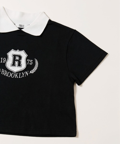 PHILLY（フィリー）の「【プチプラ\2199★】襟付きカレッジ刺繍Tシャツ（Tシャツ/カットソー・レディース・ブラック/ネイビー・FREE）」の14枚目の写真