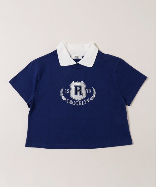PHILLY（フィリー）の「【プチプラ\2199★】襟付きカレッジ刺繍Tシャツ（Tシャツ/カットソー・レディース・ブラック/ネイビー・FREE）」の11枚目の写真