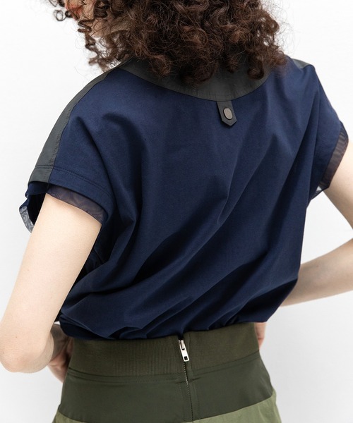 AULA AILA(アウラアイラ)の「ミリタリーTシャツ(Tシャツ/カットソー・レディース・オフホワイト/ブラック/ネイビー・0)」の9枚目の写真