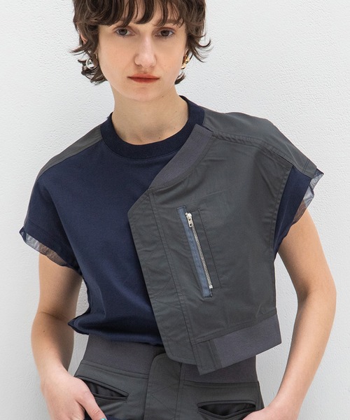 AULA AILA(アウラアイラ)の「ミリタリーTシャツ(Tシャツ/カットソー・レディース・オフホワイト/ブラック/ネイビー・0)」の13枚目の写真