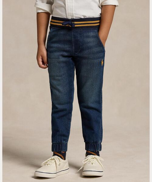 POLO RALPH LAUREN CHILDRENSWEAR（ポロ ラルフ ローレン チルドレンズウェア）の「ストレッチ デニム ジョガー パンツ（デニムパンツ・キッズ・ブルー・3/4/6/7）」の4枚目の写真