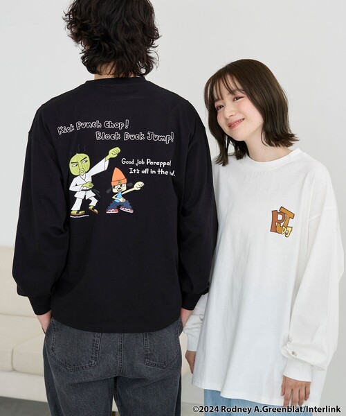 本日までの販売★Mサイズ★新品★未使用！貴重！パラッパラッパー ★ロングTシャツ LB/S tシャツ 「PaRappa the Rapper/パラッパラッパー