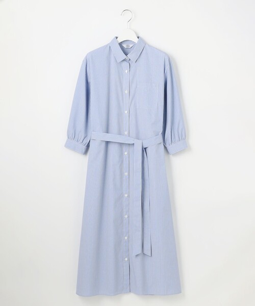 J.PRESS(ジェイプレス)の「【洗える・接触冷感・UVケア】エステネージュ シャツ ワンピース(シャツワンピース・レディース・ネイビー系1/ブラック系/ブルー系1・T13/T15)」の13枚目の写真
