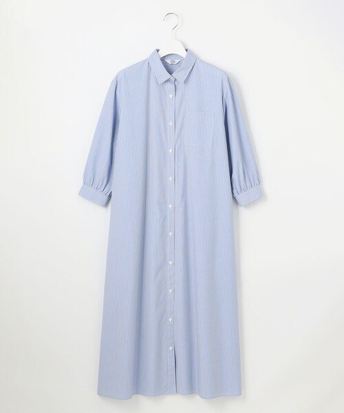 J.PRESS(ジェイプレス)の「【洗える・接触冷感・UVケア】エステネージュ シャツ ワンピース(シャツワンピース・レディース・ネイビー系1/ブラック系/ブルー系1・T13/T15)」の20枚目の写真