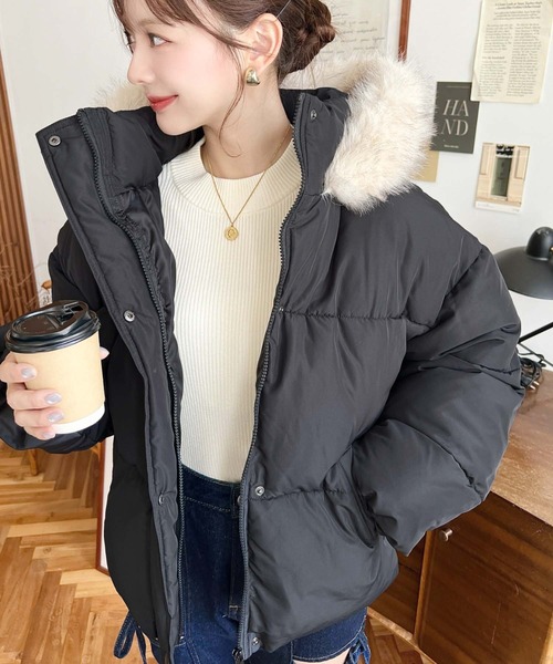 moment+（モーメントプラス）の「ファイバーダウンフードファー