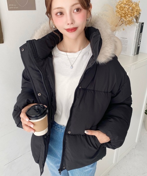 セール】ファイバーダウンフードファーブルゾン（ダウンジャケット