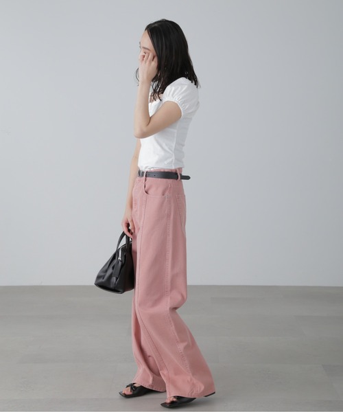 FREE'S MART（フリーズマート）の「◆ワイドストレートカラーパンツ（その他パンツ・レディース・ブルー系その他3/ベージュ/ピンク・SMALL/MEDIUM）」の8枚目の写真