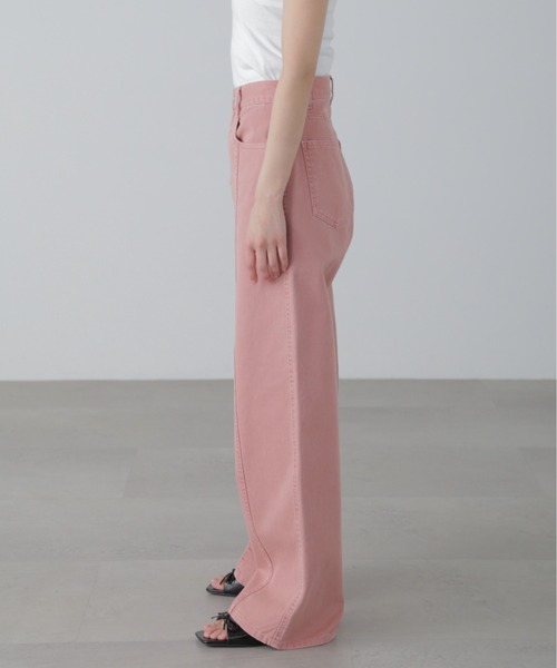 FREE'S MART（フリーズマート）の「◆ワイドストレートカラーパンツ（その他パンツ・レディース・ブルー系その他3/ベージュ/ピンク・SMALL/MEDIUM）」の5枚目の写真
