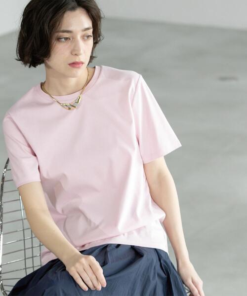OPAQUE.CLIP(オペークドットクリップ)の「◆《5色展開/SS-LLサイズ》ベーシックTシャツ【UV/接触冷感/洗濯機洗い可】(Tシャツ/カットソー・レディース・ナチュラル/ブラック/ブラウン系その他/ホワイト/ピンク・36/38/40/42/34)」の17枚目の写真