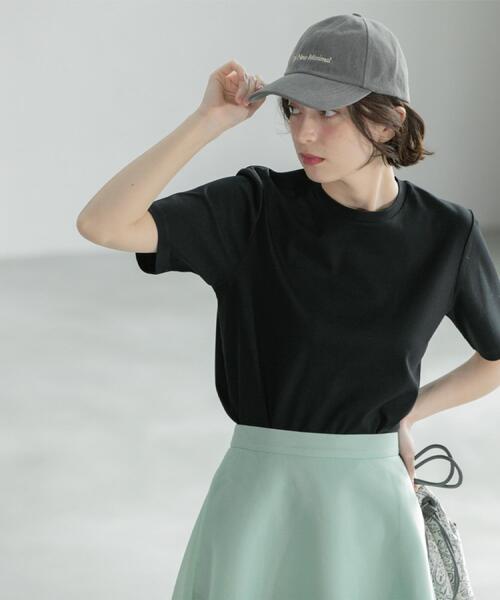 OPAQUE.CLIP(オペークドットクリップ)の「◆《5色展開/SS-LLサイズ》ベーシックTシャツ【UV/接触冷感/洗濯機洗い可】(Tシャツ/カットソー・レディース・ナチュラル/ブラック/ブラウン系その他/ホワイト/ピンク・36/38/40/42/34)」の22枚目の写真