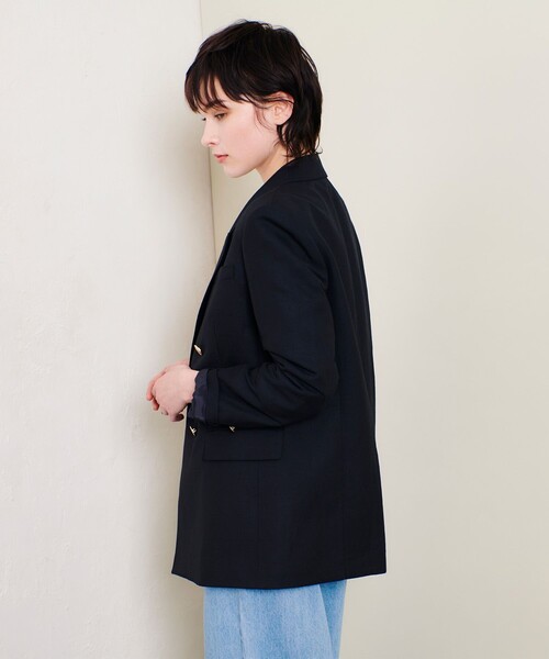 シャークスキンダブルブレストジャケット（テーラードジャケット