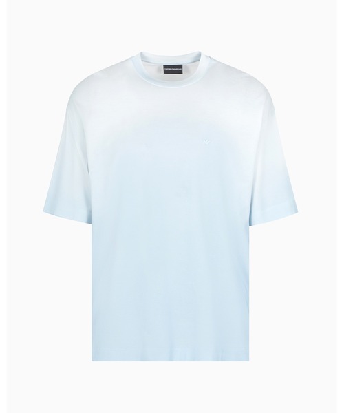 EMPORIO ARMANI(エンポリオアルマーニ)の「【エンポリオ アルマーニ】ASV オーバーサイズTシャツ リヨセル混紡ジャージー グラデーション(Tシャツ/カットソー・メンズ・アクア・LARGE/MEDIUM/X-LARGE/XX-LARGE/X-SMALL/SMALL)」の4枚目の写真