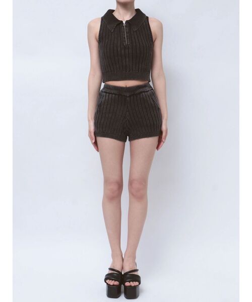 GYDA（ジェイダ）の「ブリーチニットショートパンツ【SETUP着用可】（その他パンツ・レディース・ピンク/ネイビー/ブラック/オフホワイト・FREE）」の16枚目の写真