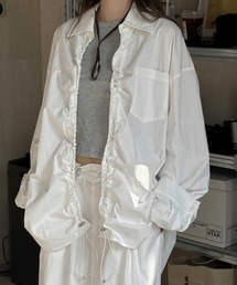 drawstring oversize shirt
