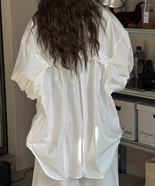 セール】drawstring oversize shirt（シャツ/ブラウス）｜SUWDEE