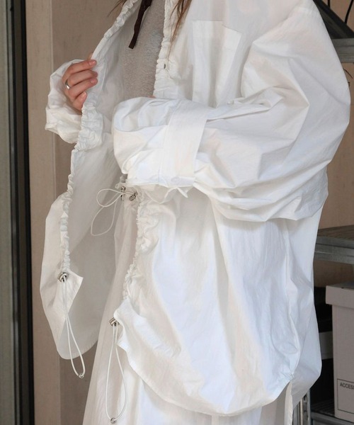 ブラウス シャツ drawstring oversize shirt レディース セール】drawstring oversize shirt（シャツ/ブラウス）｜SUWDEE