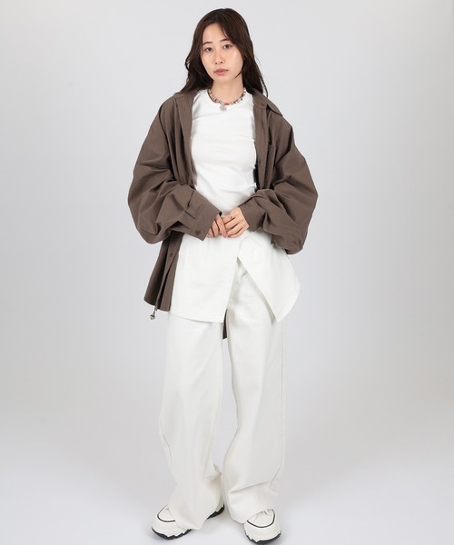セール】drawstring oversize shirt（シャツ/ブラウス）｜SUWDEE